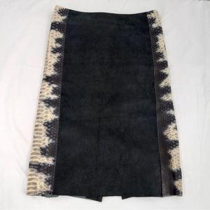 DROME leather/phyton skin skirt Sz S